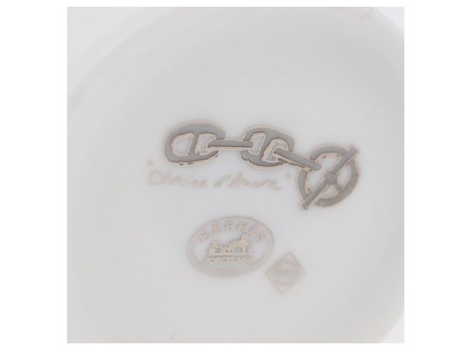 Hermès HERMES Tasse et soucoupe en platine Schoendunkle, ensemble de 2, céramique Auth am10750SAV Blanc - vue 32
