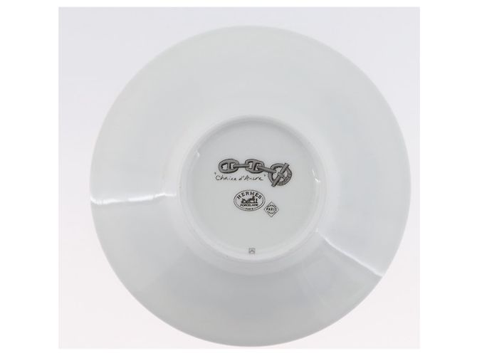 Hermès HERMES Tasse et soucoupe en platine Schoendunkle, ensemble de 2, céramique Auth am10750SAV Blanc - vue 36