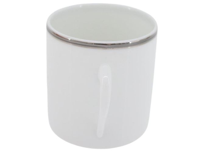 Hermès HERMES Tasse et soucoupe en platine Schoendunkle, ensemble de 2, céramique Auth am10750SAV Blanc - vue 6