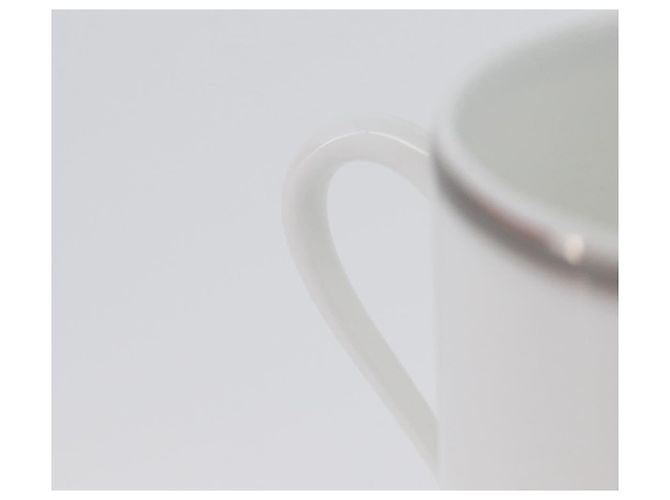 Hermès HERMES Tasse et soucoupe en platine Schoendunkle, ensemble de 2, céramique Auth am10750SAV Blanc - vue 9