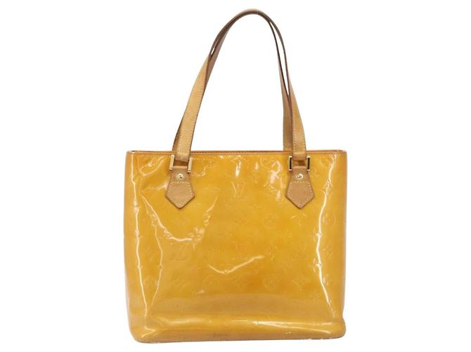 LOUIS VUITTON Borsa a Mano Monogram Vernis Houston Beige M91004 LV Auth 171561 - vista 13