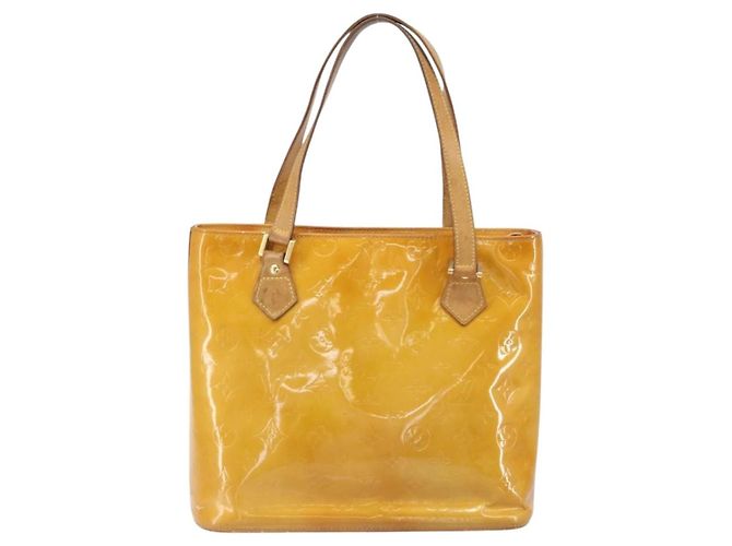 LOUIS VUITTON Borsa a Mano Monogram Vernis Houston Beige M91004 LV Auth 171561 - vista 2