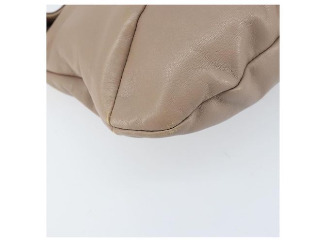 Borsa a mano Gancini in pelle beige e oro Auth BA10615 di Salvatore Ferragamo D'oro - vista 11