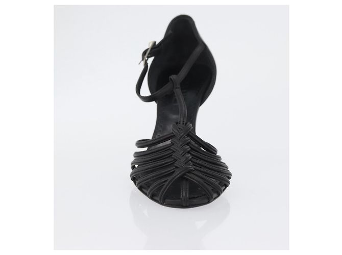 CHANEL Pumps High Heels Leder 35 1/2 Schwarz CC Auth BA10766 - Ansicht 12
