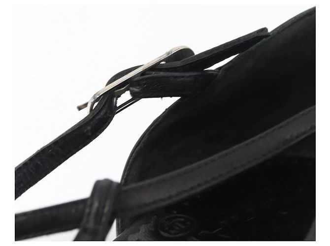 CHANEL Pumps High Heels Leder 35 1/2 Schwarz CC Auth BA10766 - Ansicht 17