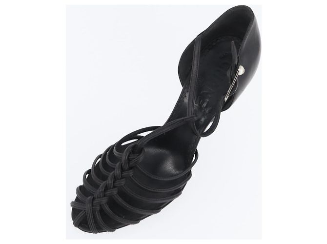 CHANEL Pumps High Heels Leder 35 1/2 Schwarz CC Auth BA10766 - Ansicht 24