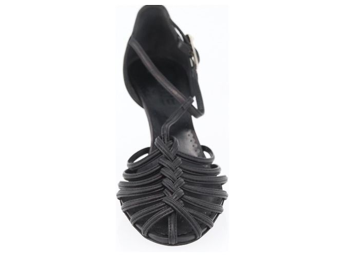 CHANEL Pumps High Heels Leder 35 1/2 Schwarz CC Auth BA10766 - Ansicht 29