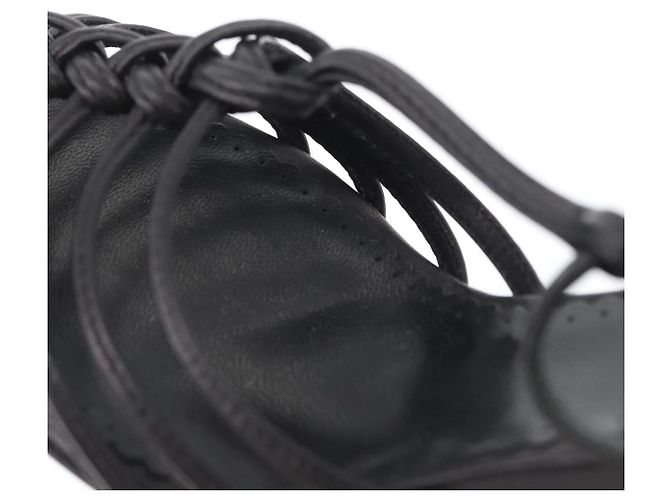 CHANEL Pumps High Heels Leder 35 1/2 Schwarz CC Auth BA10766 - Ansicht 36
