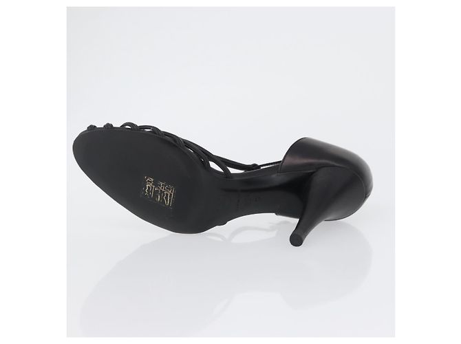 CHANEL Pumps High Heels Leder 35 1/2 Schwarz CC Auth BA10766 - Ansicht 7