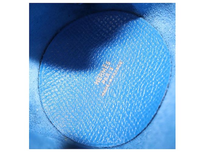 Hermès Pochette Vespa in pelle blu HERMES Auth 170911 - vista 16