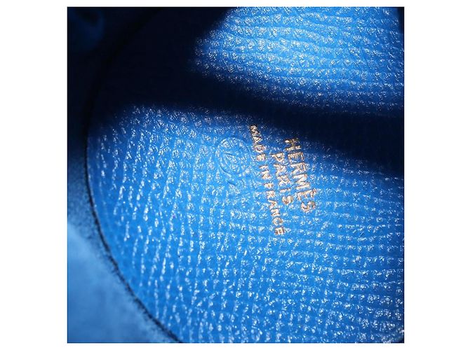Hermès Pochette Vespa in pelle blu HERMES Auth 170911 - vista 20