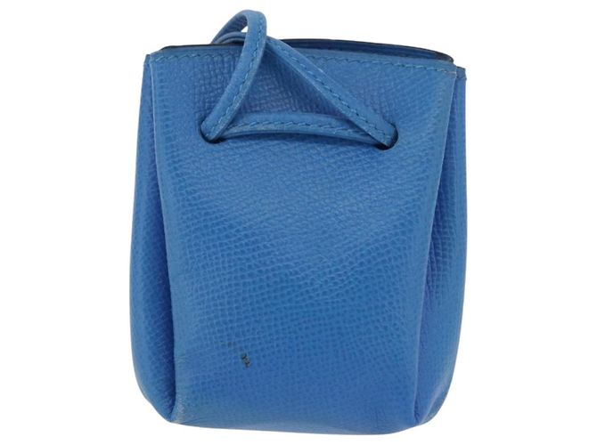 Hermès Pochette Vespa in pelle blu HERMES Auth 170911 - vista 3