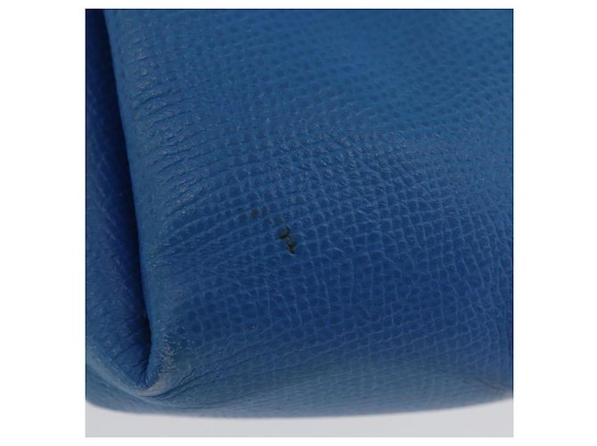 Hermès Pochette Vespa in pelle blu HERMES Auth 170911 - vista 4
