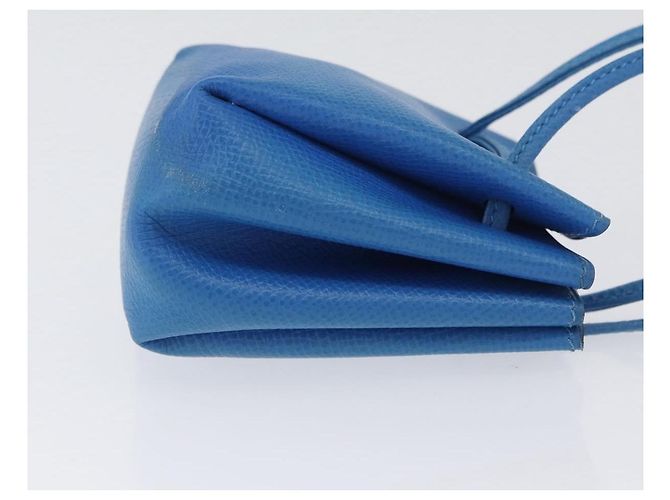Hermès Pochette Vespa in pelle blu HERMES Auth 170911 - vista 5