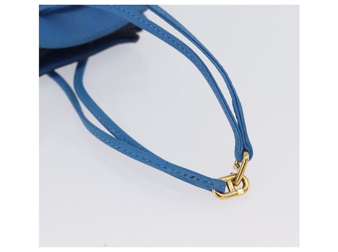 Hermès Pochette Vespa in pelle blu HERMES Auth 170911 - vista 8