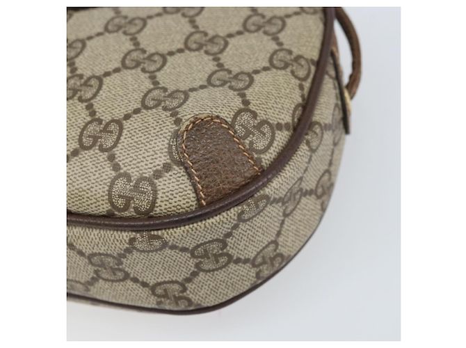 Borsa Sherry Line GG Supreme Web di GUCCI in PVC beige e oro 89 02 066 Auth BA10448 D'oro - vista 10