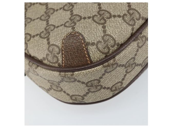 Borsa Sherry Line GG Supreme Web di GUCCI in PVC beige e oro 89 02 066 Auth BA10448 D'oro - vista 11