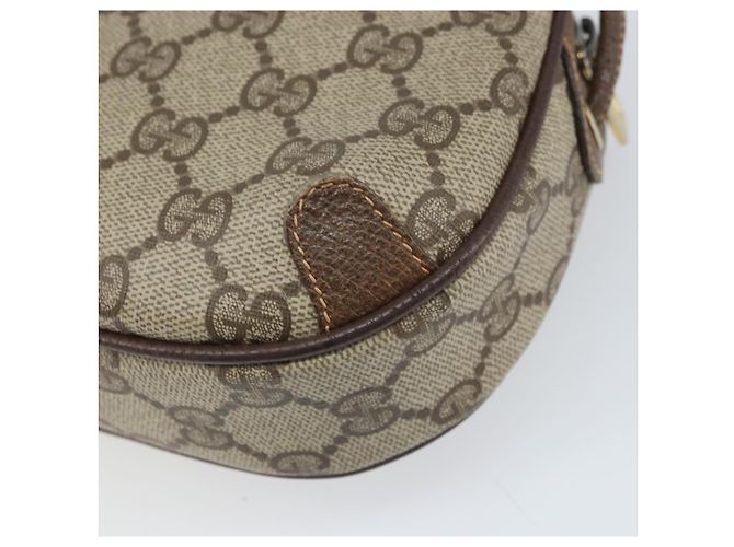 Borsa Sherry Line GG Supreme Web di GUCCI in PVC beige e oro 89 02 066 Auth BA10448 D'oro - vista 12