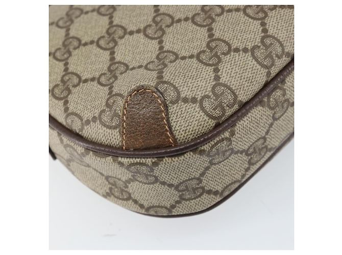Borsa Sherry Line GG Supreme Web di GUCCI in PVC beige e oro 89 02 066 Auth BA10448 D'oro - vista 13