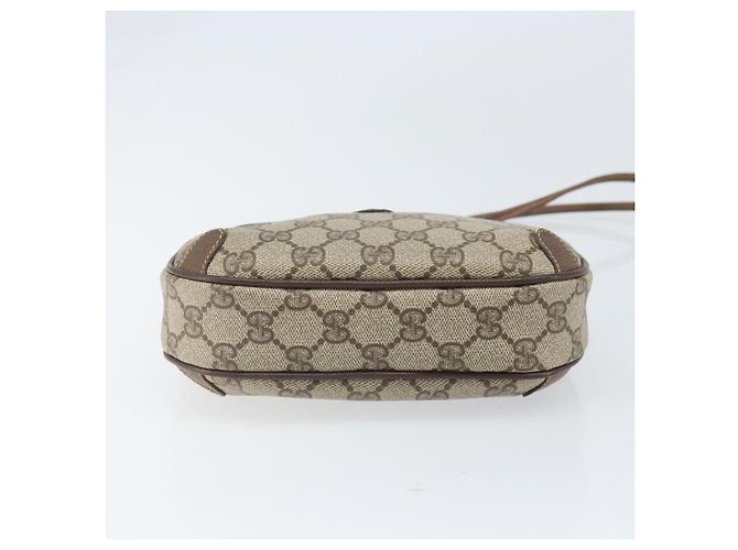 Borsa Sherry Line GG Supreme Web di GUCCI in PVC beige e oro 89 02 066 Auth BA10448 D'oro - vista 9