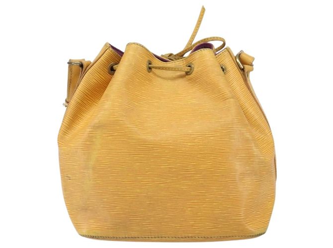 Noe LOUIS VUITTON Borsa a Spalla Petit Noé Epi Gialla M44109 LV Auth 170770 Giallo - vista 2