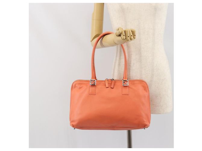 Bolso de mano FENDI de cuero rosa plata auténtico ti3638 - vista 24