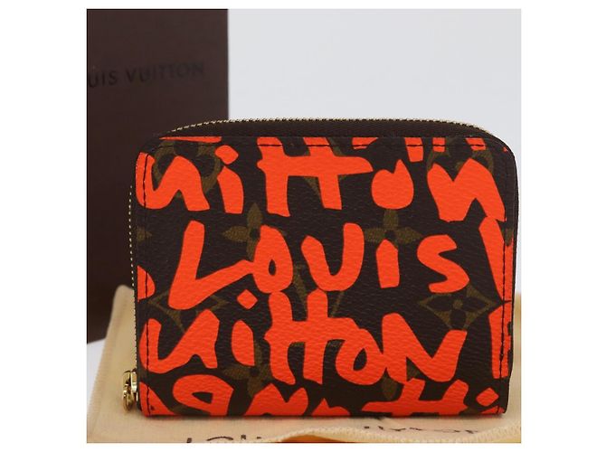 LOUIS VUITTON Monogram graffiti Zippy Coin Purse Naranja M93708 Auth am10766SAV - vista 12