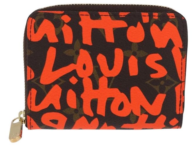 LOUIS VUITTON Monogram graffiti Zippy Coin Purse Naranja M93708 Auth am10766SAV - vista 13