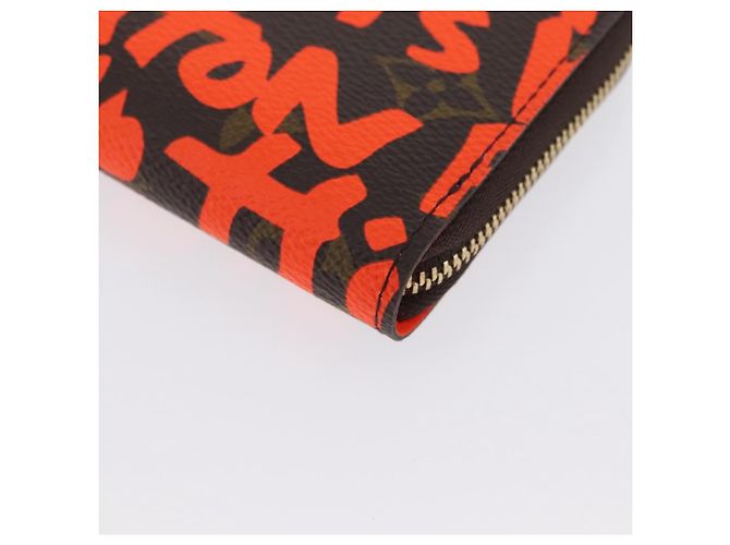 LOUIS VUITTON Monogram graffiti Zippy Coin Purse Naranja M93708 Auth am10766SAV - vista 14