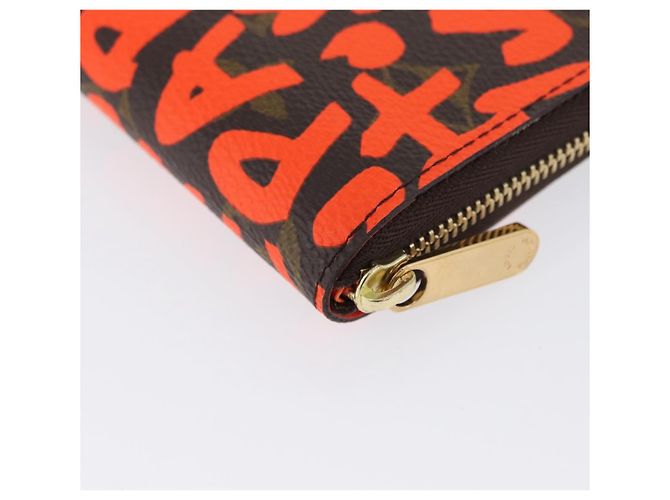 LOUIS VUITTON Monogram graffiti Zippy Coin Purse Naranja M93708 Auth am10766SAV - vista 16