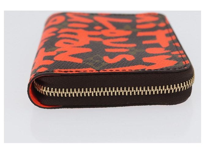 LOUIS VUITTON Monogram graffiti Zippy Coin Purse Naranja M93708 Auth am10766SAV - vista 3