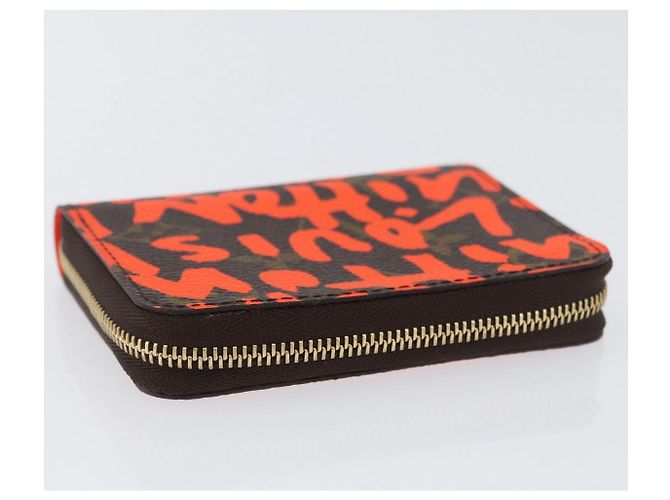 LOUIS VUITTON Monogram graffiti Zippy Coin Purse Naranja M93708 Auth am10766SAV - vista 5