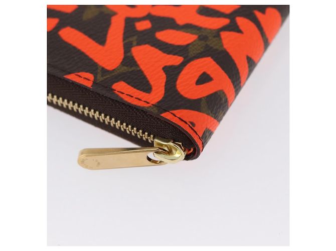 LOUIS VUITTON Monogram graffiti Zippy Coin Purse Naranja M93708 Auth am10766SAV - vista 7