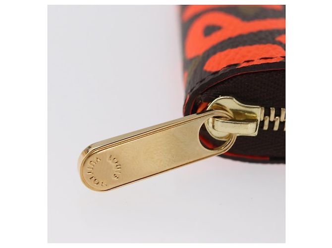 LOUIS VUITTON Monogram graffiti Zippy Coin Purse Naranja M93708 Auth am10766SAV - vista 8