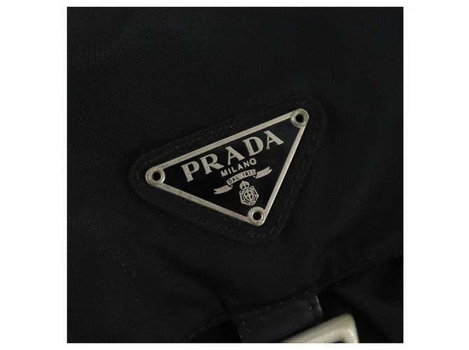 PRADA Backpack Nylon Black Silver Auth 171402 Silvery - view 20