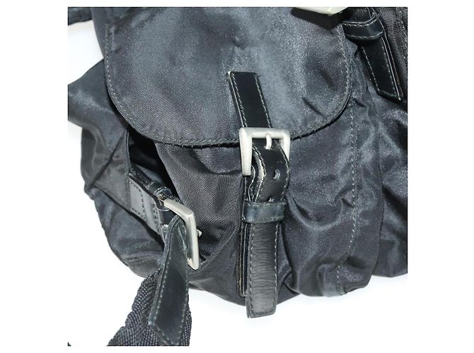 PRADA Backpack Nylon Black Silver Auth 171402 Silvery - view 28