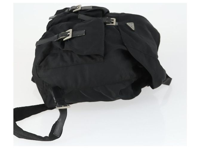 PRADA Backpack Nylon Black Silver Auth 171402 Silvery - view 3