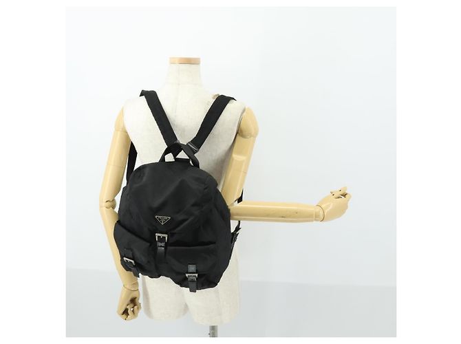 PRADA Backpack Nylon Black Silver Auth 171402 Silvery - view 30
