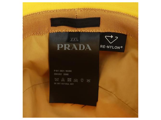 PRADA Hut Nylon Gelb Auth 172043M - Ansicht 12