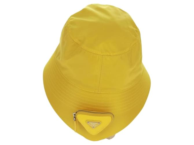 PRADA Hut Nylon Gelb Auth 172043M - Ansicht 2