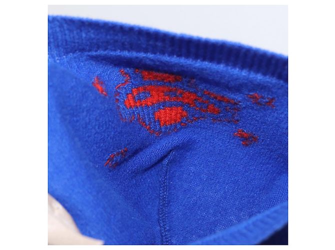 GUCCI GG Canvas gestrickte Stoffmütze L Blau 748423 Auth bs33380 - Ansicht 7