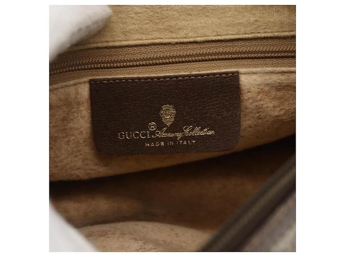 Borsa Sherry Line GG Supreme Web di GUCCI in PVC beige e oro 89 02 032 Auth BA10447 D'oro - vista 16