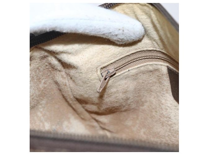 Borsa Sherry Line GG Supreme Web di GUCCI in PVC beige e oro 89 02 032 Auth BA10447 D'oro - vista 20