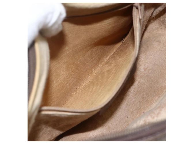 Borsa Sherry Line GG Supreme Web di GUCCI in PVC beige e oro 89 02 032 Auth BA10447 D'oro - vista 21