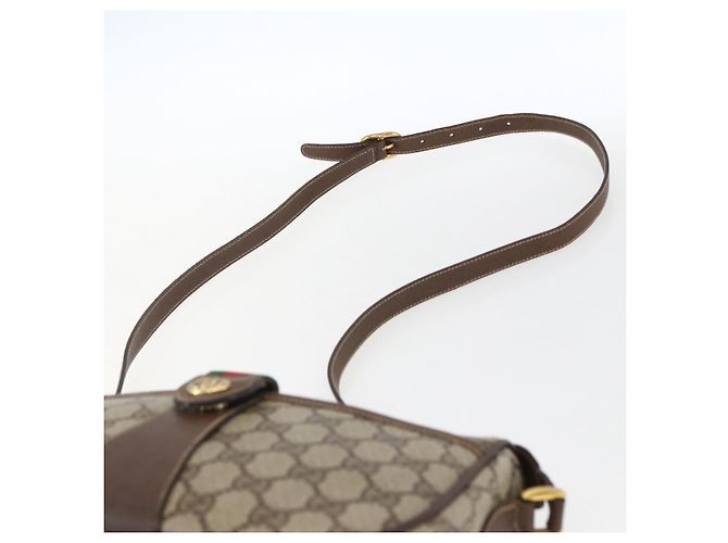 Borsa Sherry Line GG Supreme Web di GUCCI in PVC beige e oro 89 02 032 Auth BA10447 D'oro - vista 8