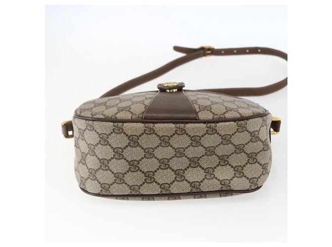 Borsa Sherry Line GG Supreme Web di GUCCI in PVC beige e oro 89 02 032 Auth BA10447 D'oro - vista 9