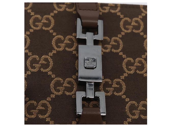 Portafoglio Jackie GG Canvas Gucci Marrone Argento 035 2773 2131 Auth am10798V - vista 12