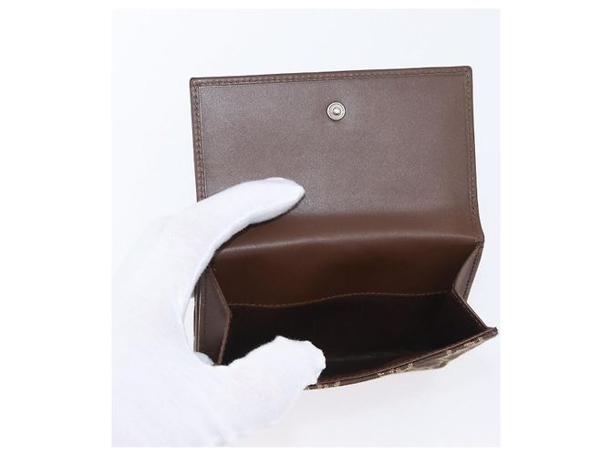 Portafoglio Jackie GG Canvas Gucci Marrone Argento 035 2773 2131 Auth am10798V - vista 24