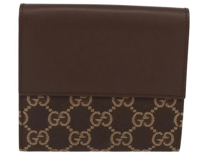 Portafoglio Jackie GG Canvas Gucci Marrone Argento 035 2773 2131 Auth am10798V - vista 3