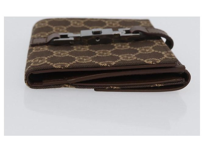 Portafoglio Jackie GG Canvas Gucci Marrone Argento 035 2773 2131 Auth am10798V - vista 4